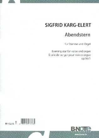 Abendstern op.98,1 fr Gesang und Orgel