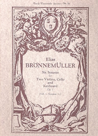 6 Sonatas op.1 vol.1 (nos.1-3) for 2 violins, cello and keyboard