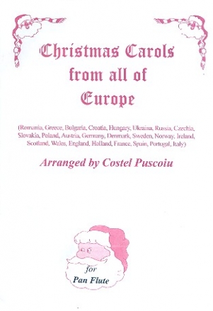 Christmas carols from all of europe for pan flute ensemble score