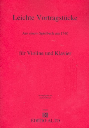 Leichte Vortragsstcke fr Violine und Klavier