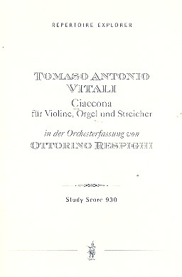 Ciaccona fr Violine, Orgel und Streicher Studienpartitur