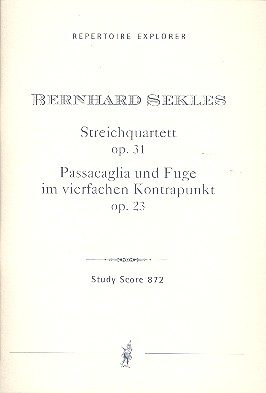 2 Stcke fr Streichquartett Studienpartitur