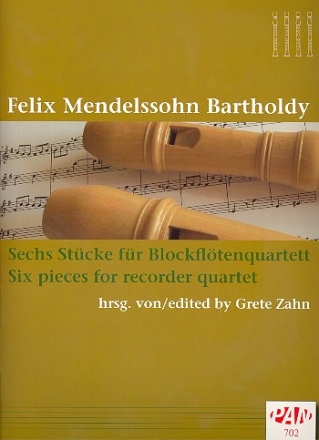 6 Stcke  fr 4 Blockflten (SATB) Partitur und Stimmen