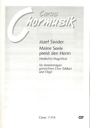 Meine Seele preist den Herrn F-Dur fr gem Chor (SABar) und Orgel Partitur