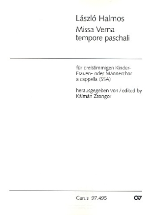 Missa Verna tempore paschali fr Kinderchor (Frauenchor/Mnnerchor) a cappella Partitur