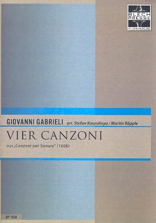 4 Canzoni fr 2 Trompete, Horn in F, Posaune und Tuba Partitur und Stimmen