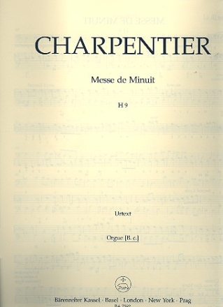 Messe de minuit H9 fr Soli, gem Chor und Orchester Orgel/Bc (bezifferter Bass)