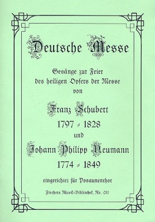 Deutsche Messe fr Posaunenchor (mit Text) Spielpartitur