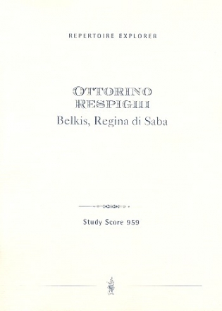 Belkis, Regina di Saba fr Orchester Studienpartitur