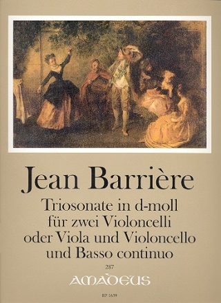 Triosonate d-Moll op.2,2 fr 2 Violoncelli (Viola und Violoncello) und BC Partitur und Stimmen