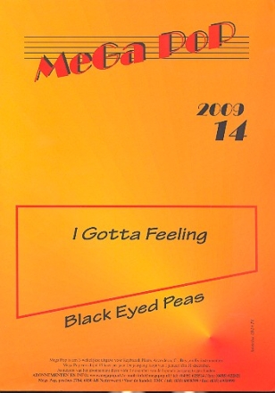 I gotta Feeling: fr Klavier (Gesang/Gitarre) (en)