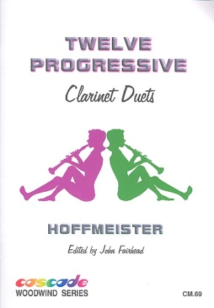 12 progressive Duets for 2 clarinets score