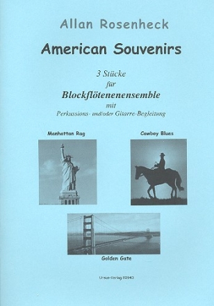 American Souvenirs fr Blockflten-Ensemble (Percussion/Gitarre ad lib) Partitur