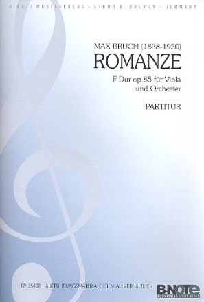 Romanze F-Dur op.85 fr Viola und Orchester Partitur