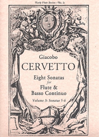 8 Sonatas op.3 vol.3 (nos5-6) for flute and Bc/harpsichord (cello ad lib) score and parts