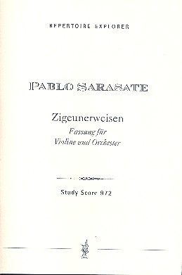 Zigeunerweisen op.20 fr Violine und Orchester Studienpartitur