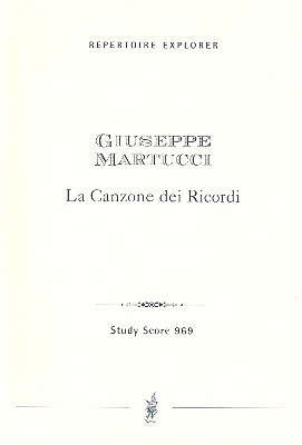 La canzone dei Ricordi fr Gesang und Streicher Studienpartitur