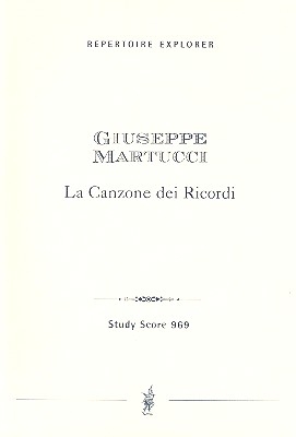 La canzone dei Ricordi fr Gesang und Streicher Studienpartitur