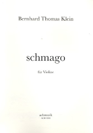 Schmago fr Violine