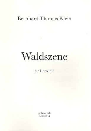 Waldszene fr Horn in F