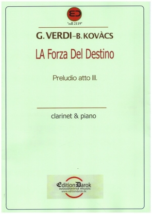 Preludio atto 3 de La Forza del destino for clarinet and piano