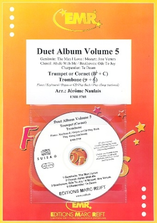 Duet Album vol.5 (+CD) for trumpet (cornet) and trombone (piano/keyboard/organ ad lib) 2 scores