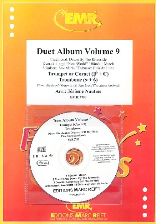 Duet Album vol.9 (+CD) for trumpet (cornet) and trombone (piano/keyboard/organ ad lib) 2 scores
