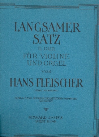 Langsamer Satz G-Dur fr Violine (Violoncello) und Orgel