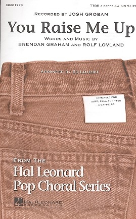 You raise me up for male chorus a cappella score
