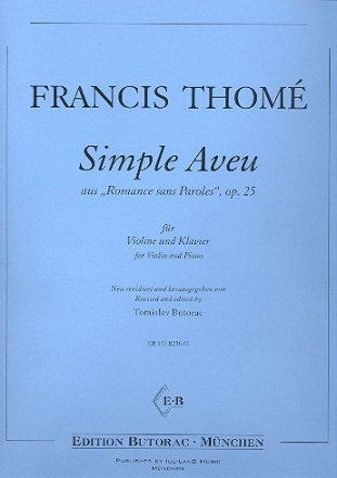 Simple aveu op.25 fr Violine und Klavier