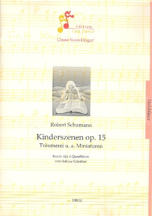 Kinderszenen op.15 fr 4 Querflten Partitur und Stimmen