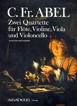 2 Quartette Fte/Violine/Viola/Violoncello Partitur und Stimmen
