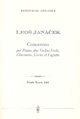 Concertino per piano/due violini/ viola/clarinetto/Corno/Fagotto study score