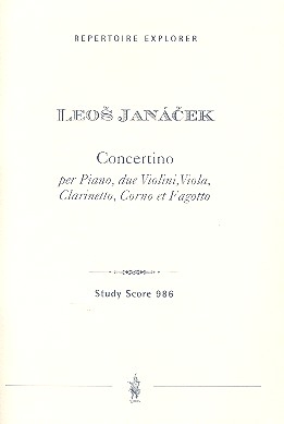 Concertino per piano/due violini/ viola/clarinetto/Corno/Fagotto study score