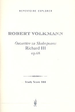 Overtre zu Shakespears Richard III op.68 fr Orchester Studienpartitur
