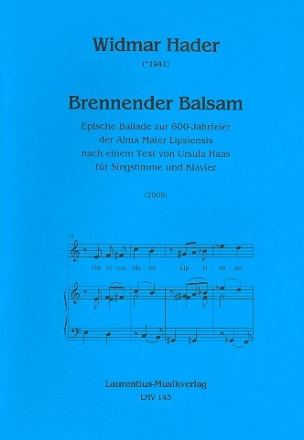 Brennender Balsam fr Gesang und Klavier