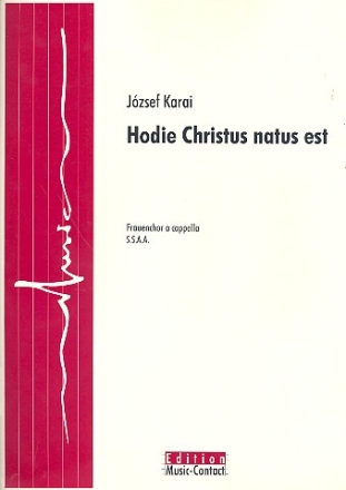 Hodie Christus natus est fr Frauenchor a cappella Partitur