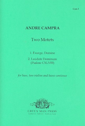 2 Motets for bass, 2 violins and bc score and parts