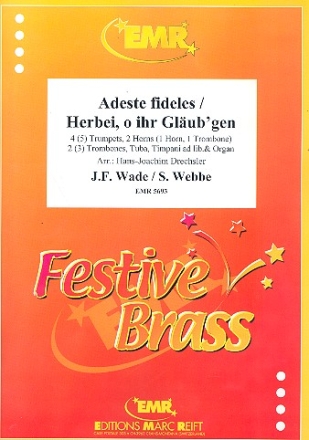 Adeste fideles fr 9-11 Blechblser (Pauken und Orgel ad lib) Partitur und Stimmen