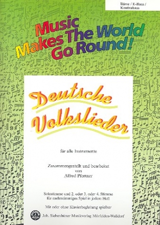 Deutsche Volkslieder: fr flexibles Ensemble Bass/E-Bass/Kontrabass