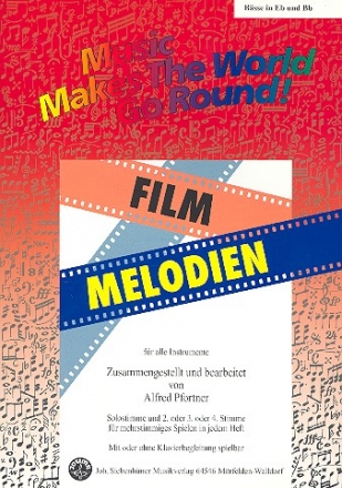 Film-Melodien: fr flexibles Ensemble Bass in B (Violinschlssel)