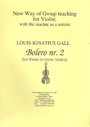Bolero no.2: for 3 violins (ensemble) score and parts