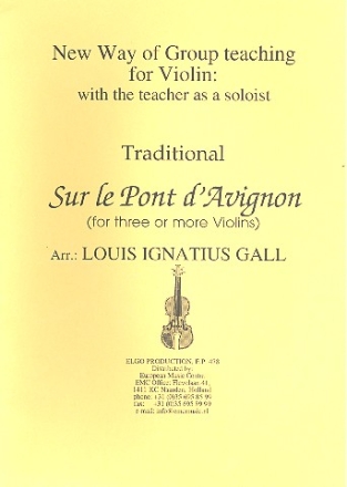 Sur le pont d'Avignon: for 3 violins (ensemble) score and parts