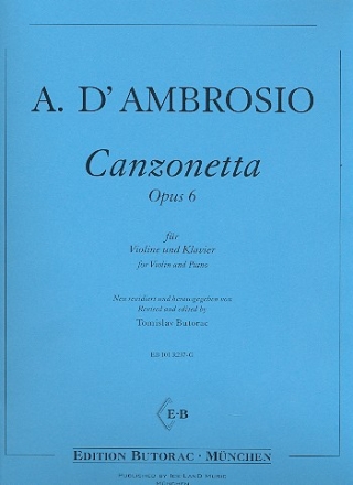 Canzonetta op.6 fr Violine und Klavier