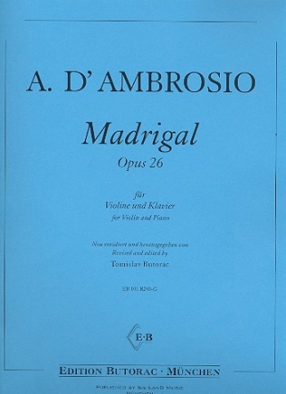 Madrigal op.26 fr Violine und Klavier