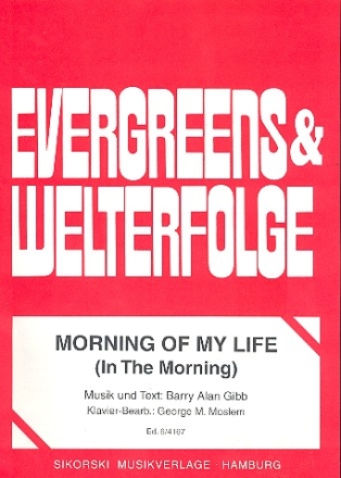 Morning of my Life fr Gesang und Klavier Einzelausgabe