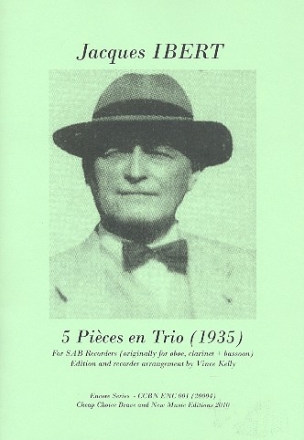 5 Pices en Trio for 3 recorders (SAB) 3 scores