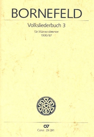 Volksliederbuch Band 3  fr Mnnerchor a cappella