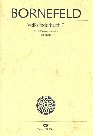 Volksliederbuch Band 3  fr Mnnerchor a cappella