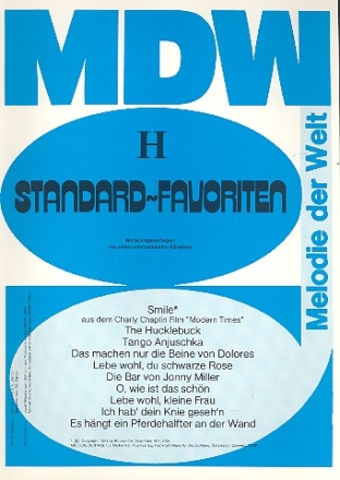 Standard-Favoriten Band H: fr Gesang und Klavier